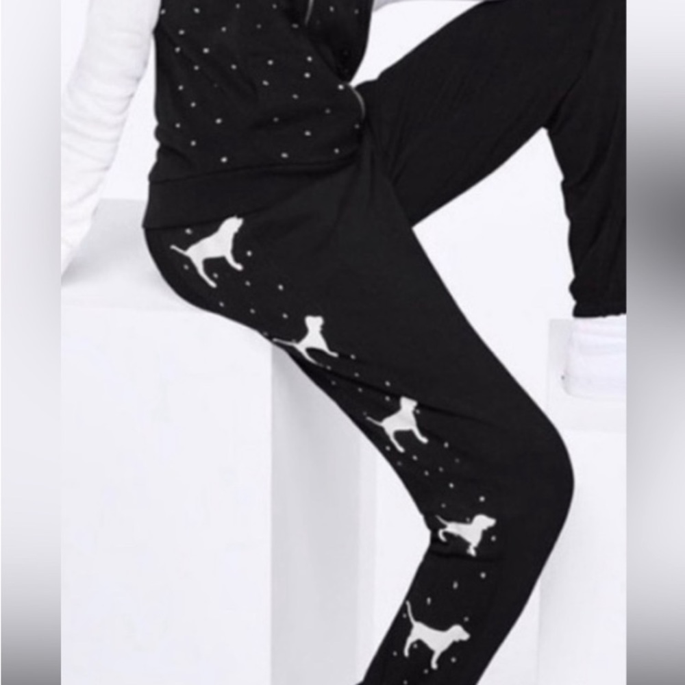 Victoria Secret PINK RHINESTONE BLING DOG JOGGERS